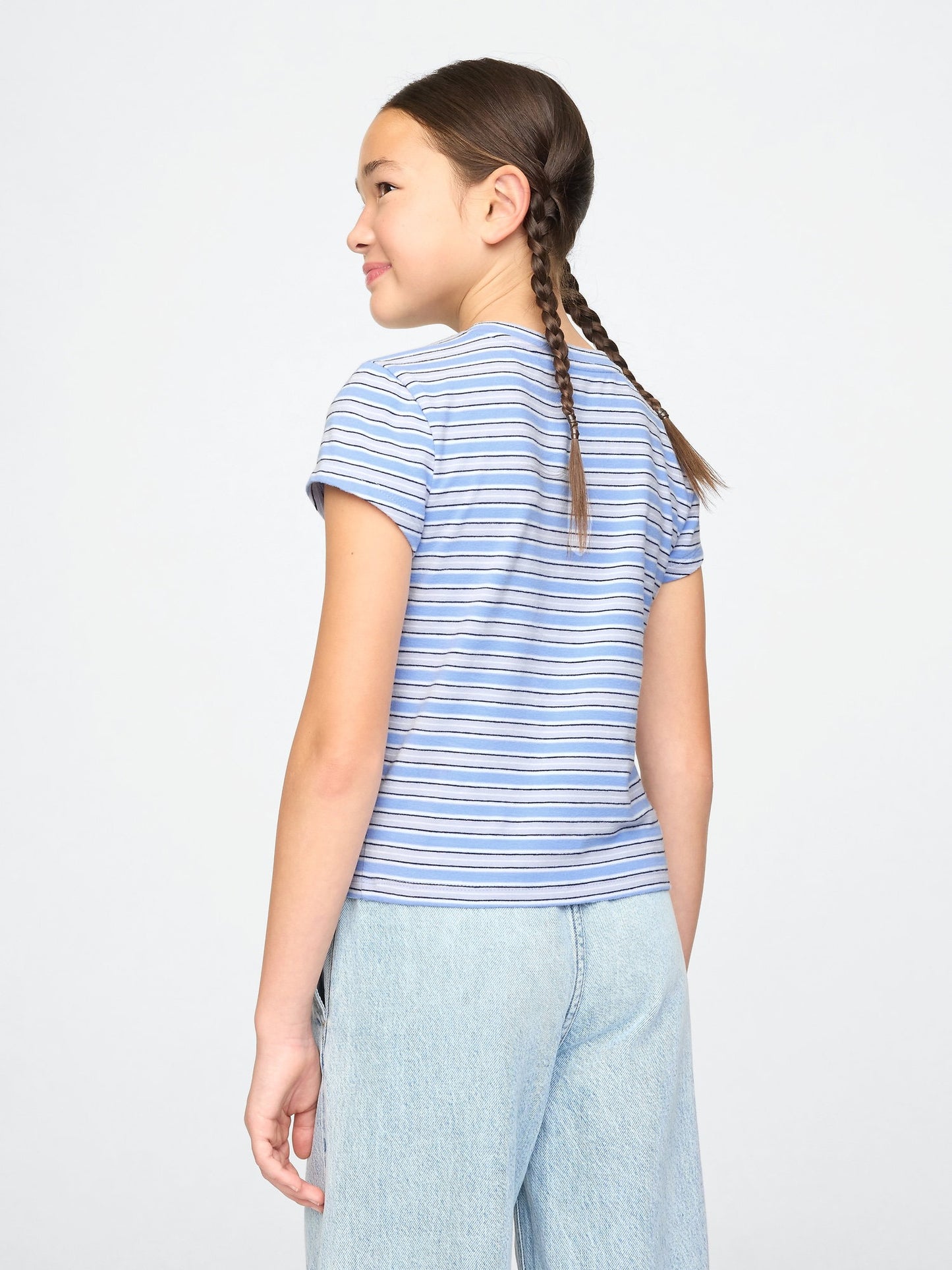 Mavi Yuvarlak Yaka T-shirt