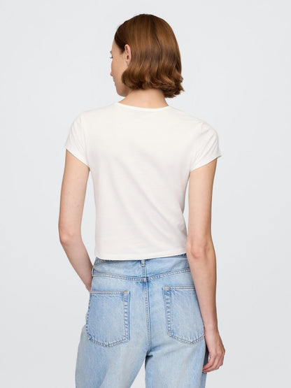 Kırık Beyaz Gap Logo T-shirt