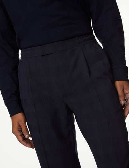 Tailored Fit Ekose Desenli Pantolon