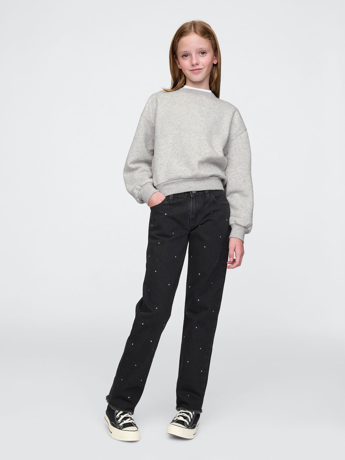 Gri Gap Logo Oversize Fleece Sweatshirt