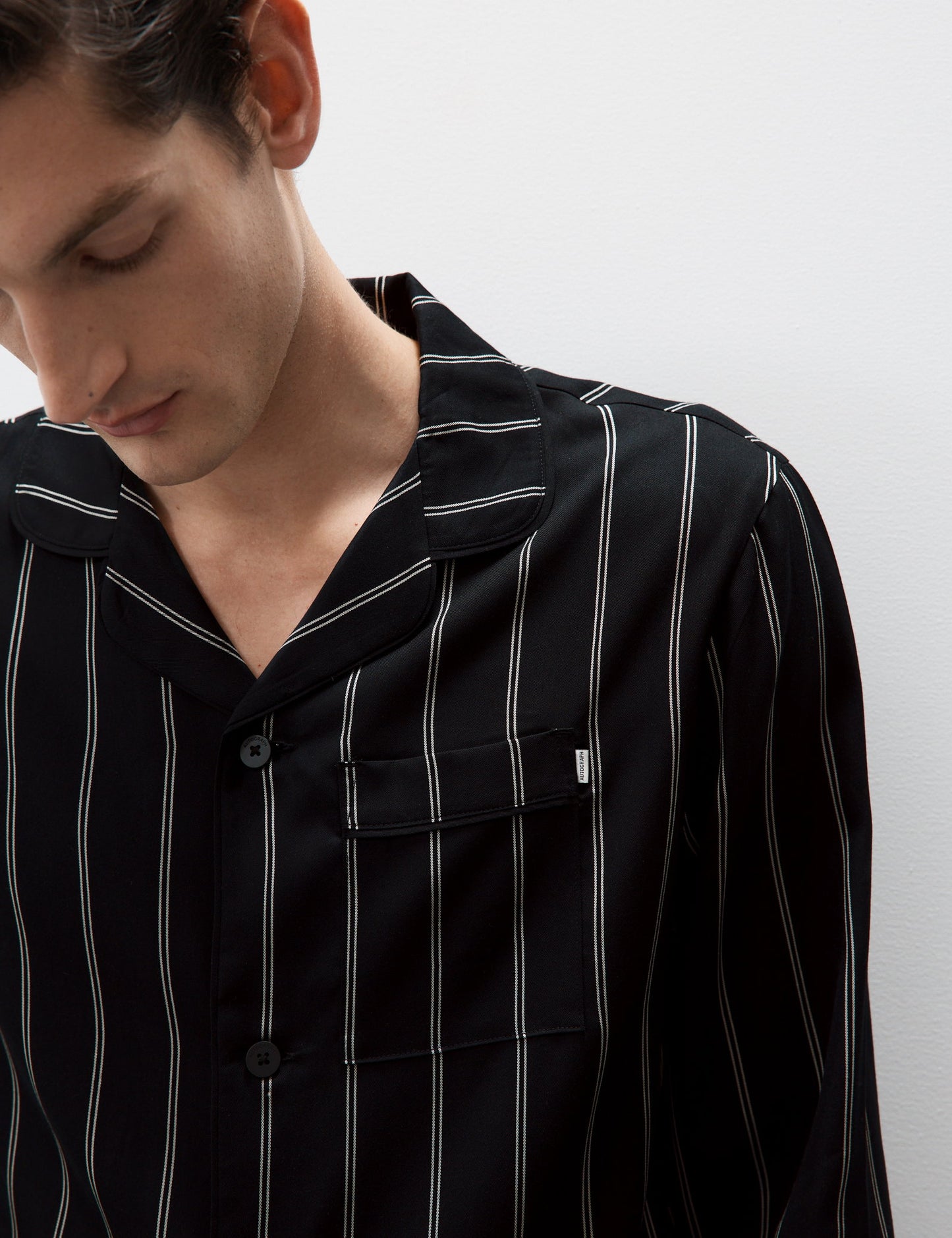 Regular Fit Çizgili Pijama Üstü