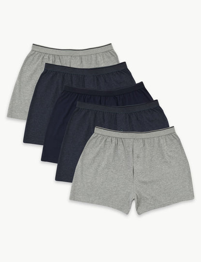 Saf Pamuklu 5'li Nefes Alabilir:trade_mark: Boxer Seti