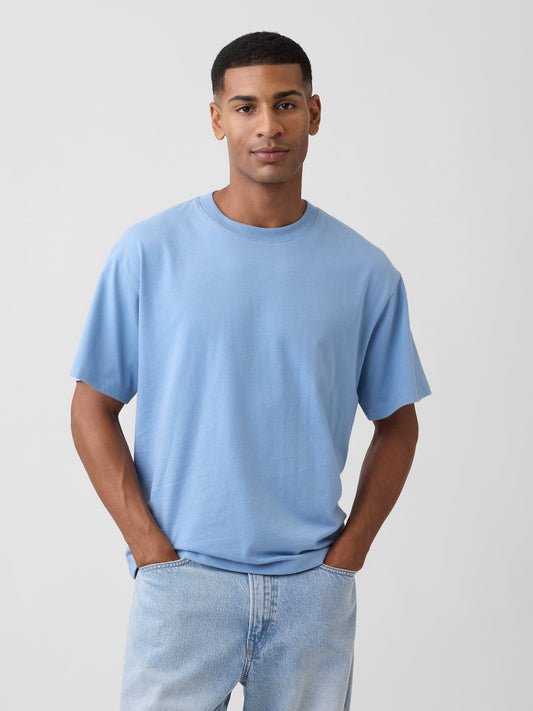 Açık Mavi Vintagesoft Boxy T-shirt