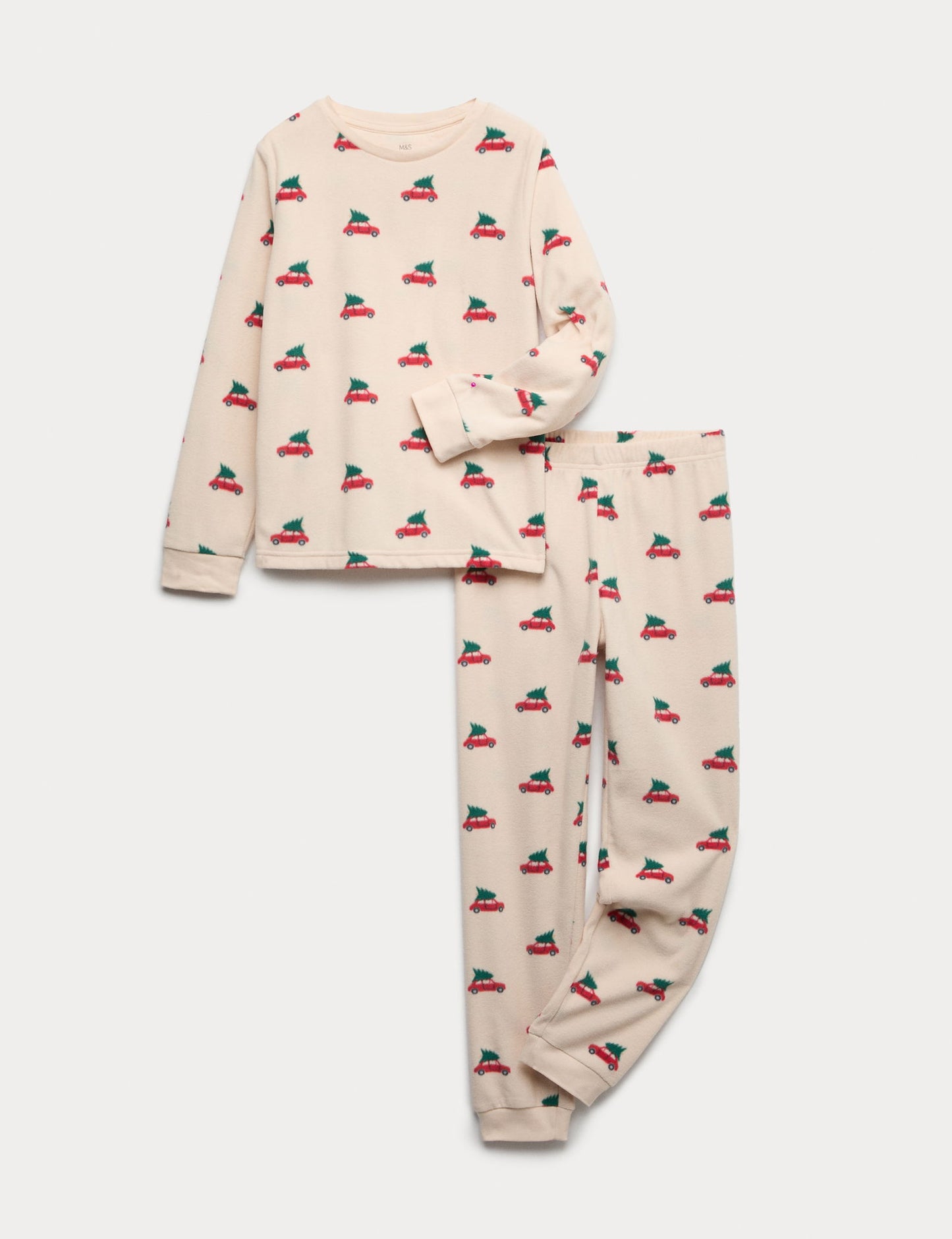 Araba Baskılı Polar Pijama Takımı (1-16 Yaş)