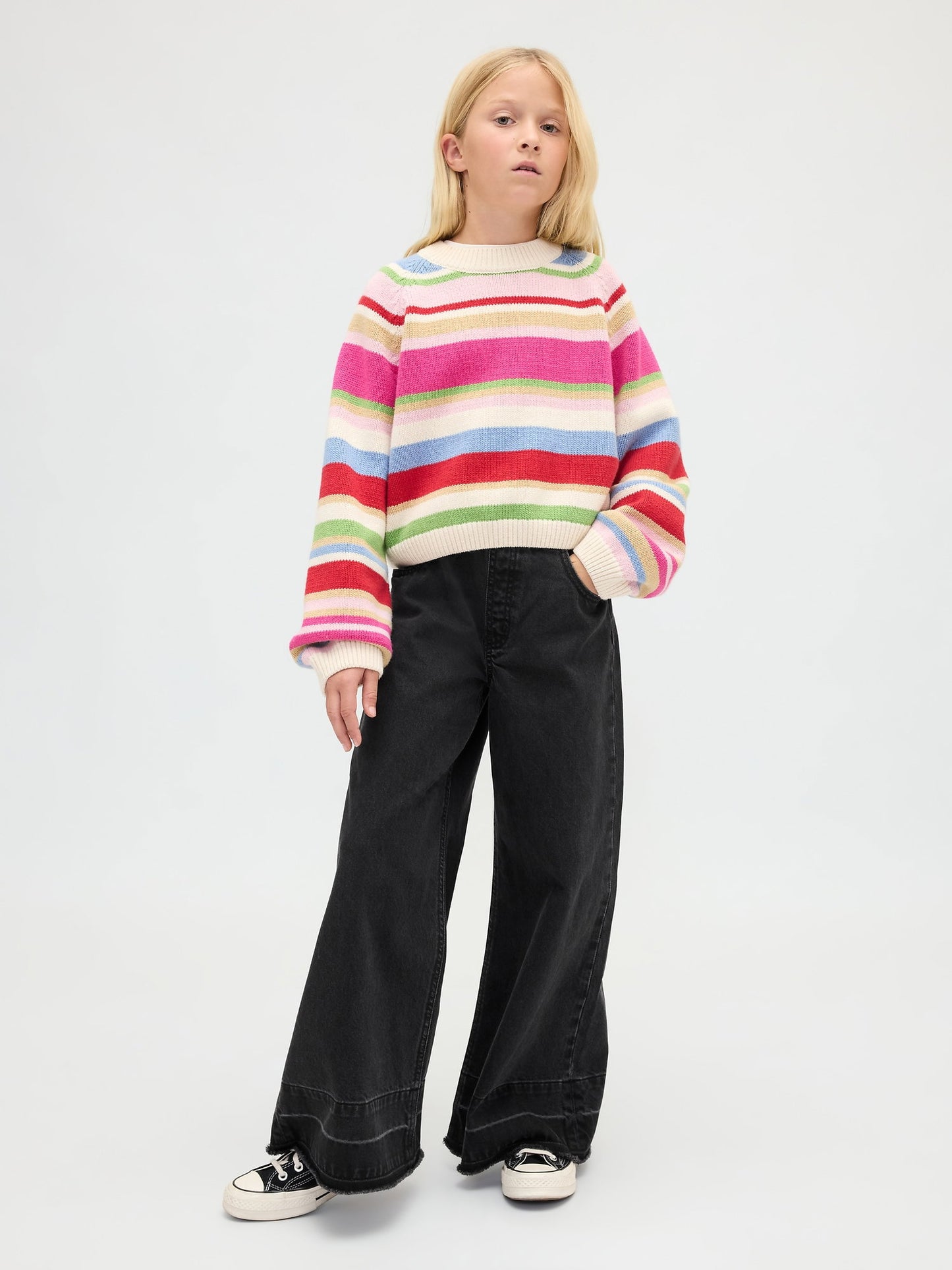 Siyah Low Rise Baggy Jean Pantolon