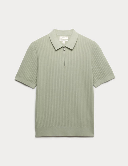 Pamuk Karışımlı Polo Yaka T-shirt
