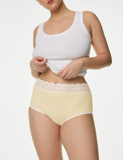 5'li Dantel Detaylı Full Brief Külot Seti