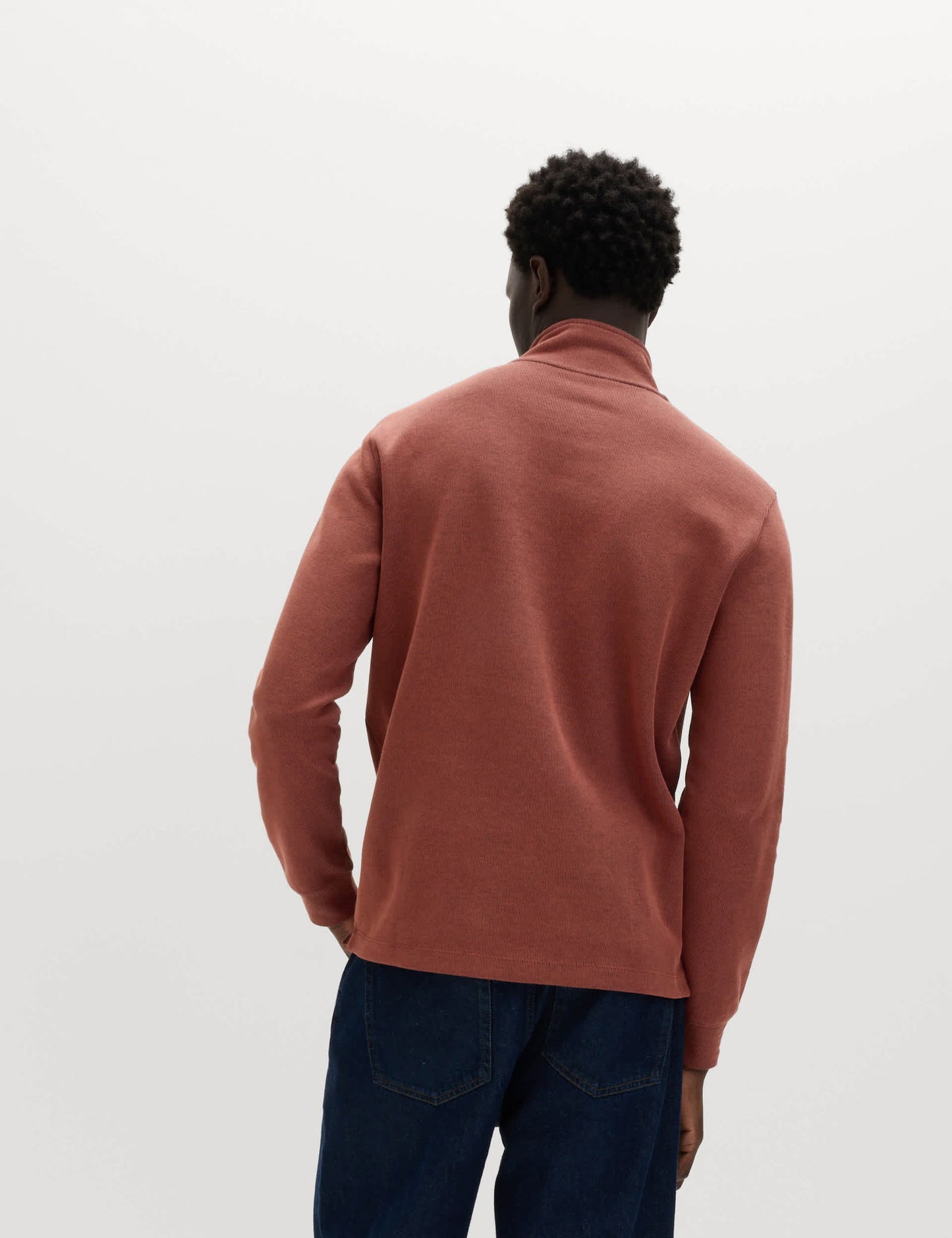 Pamuklu Karışımlı Yarım Fermuarlı Sweatshirt