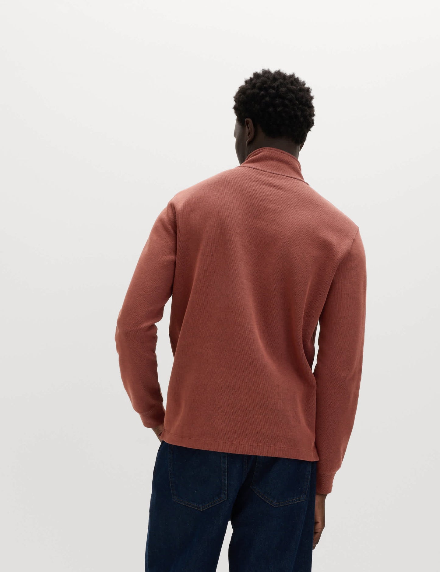 Pamuklu Karışımlı Yarım Fermuarlı Sweatshirt