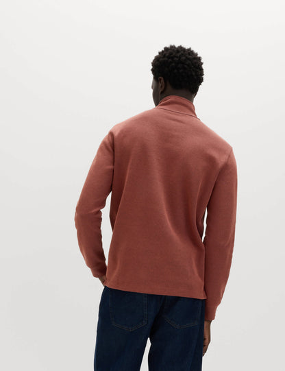 Pamuklu Karışımlı Yarım Fermuarlı Sweatshirt