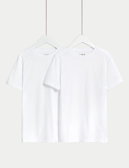 Saf Pamuklu 2'li Kısa Kollu T-shirt (2-16 Yaş)