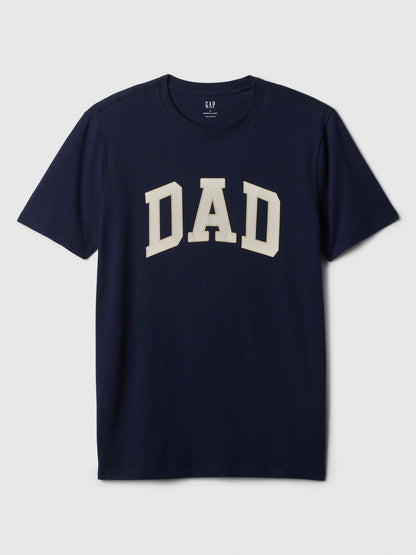 Lacivert Everday Soft Dad Grafikli T-shirt