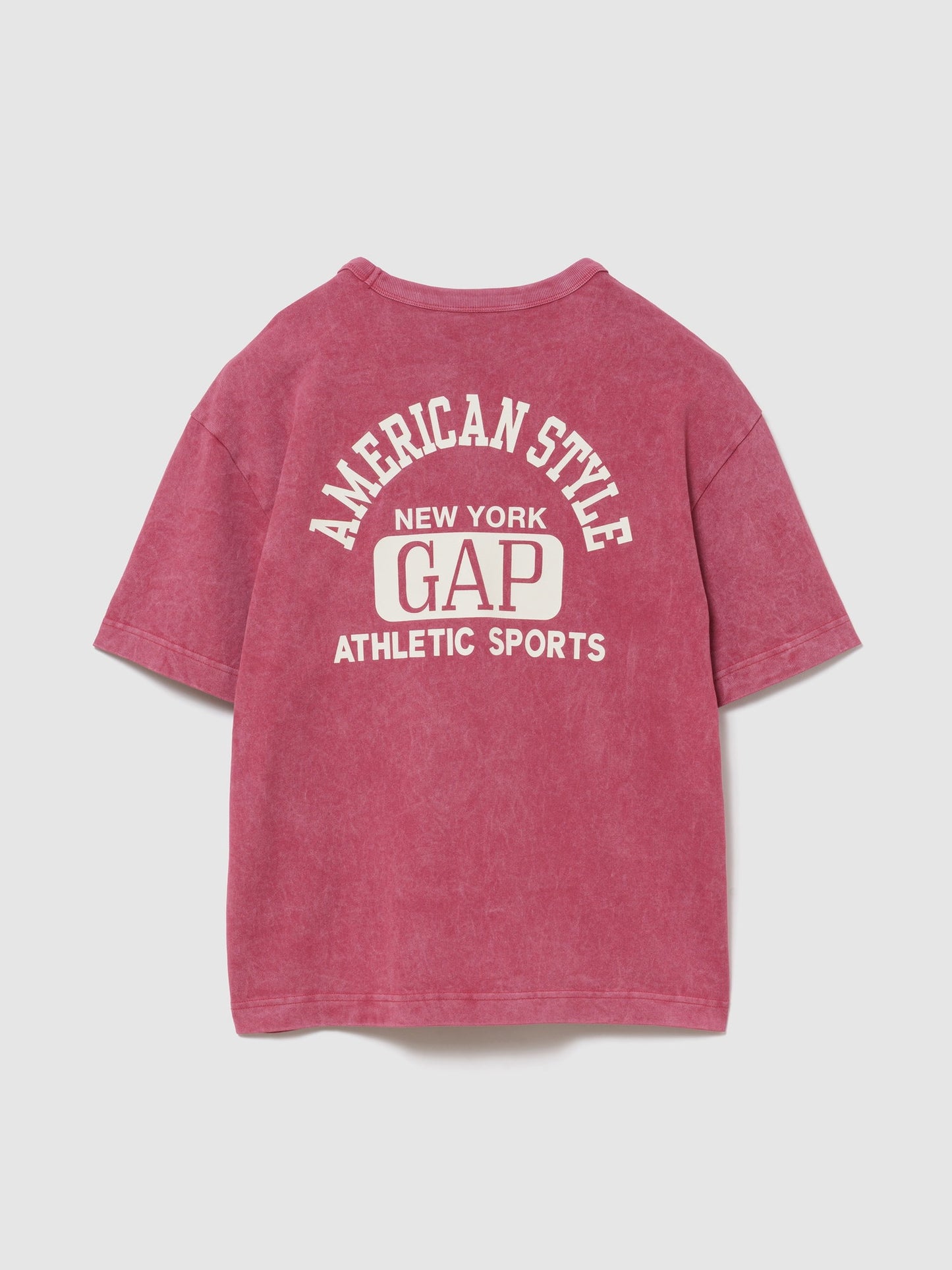 Açık Kırmızı Heavyweight Gap Logo Relaxed Crop T-shirt