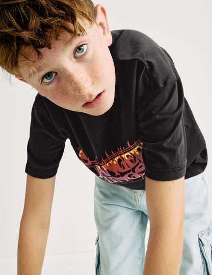 Pamuklu Stranger Things T-shirt (6-16 yaş)
