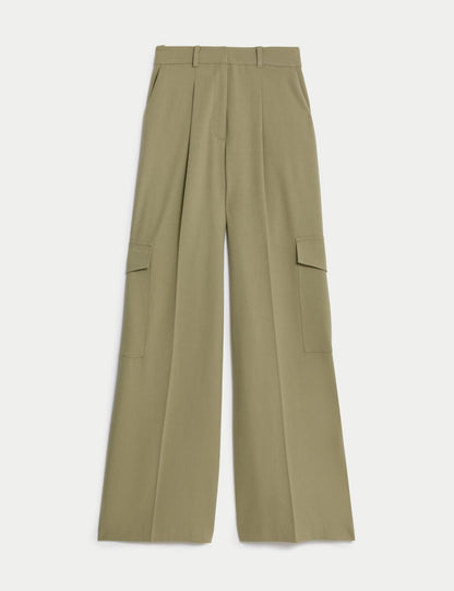 Regular Fit Wide Leg Kargo Pantolon