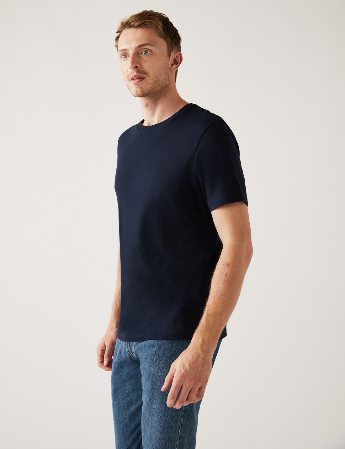 Saf Pamuklu Kısa Kollu T-shirt