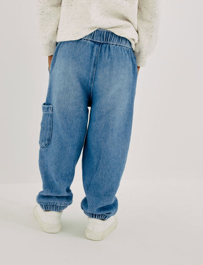 Relaxed Denim Kargo Jean (2-8 Yaş)