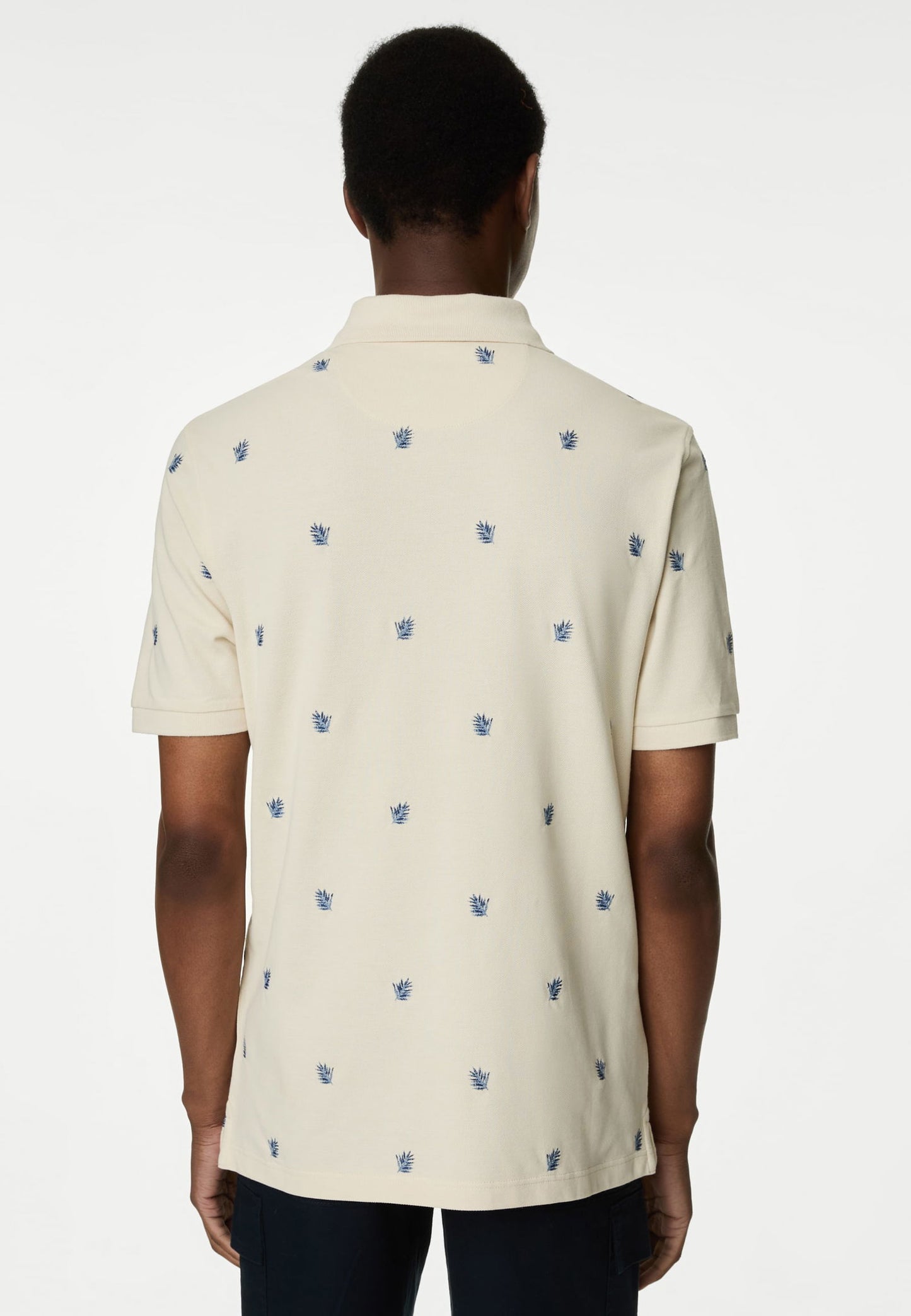Saf Pamuklu Kısa Kollu Polo Yaka T-shirt