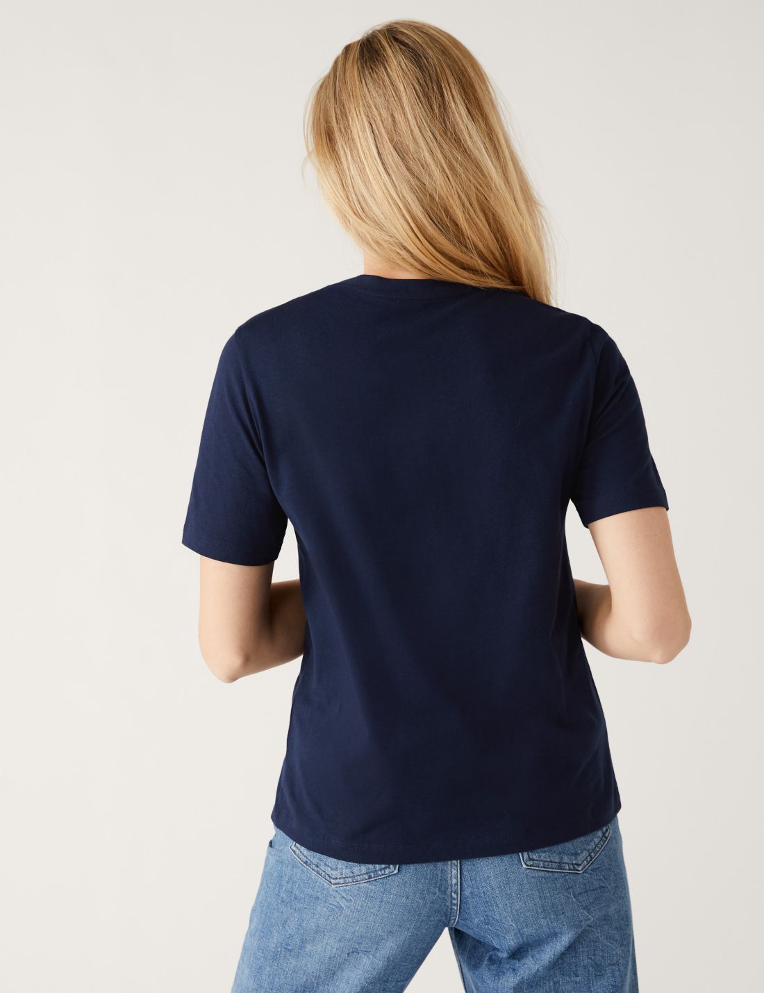 Saf Pamuklu Kısa Kollu T-shirt