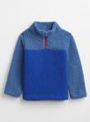 Mavi Sherpa Yarım Fermuarlı Sweatshirt