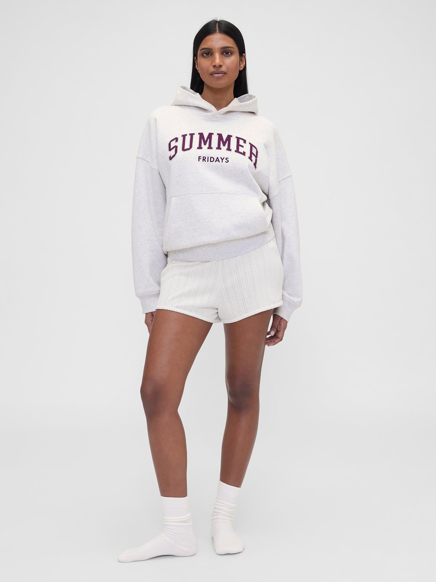 Gri Gap × Summer Fridays Heavyweight Oversized Logo Sweatshirt