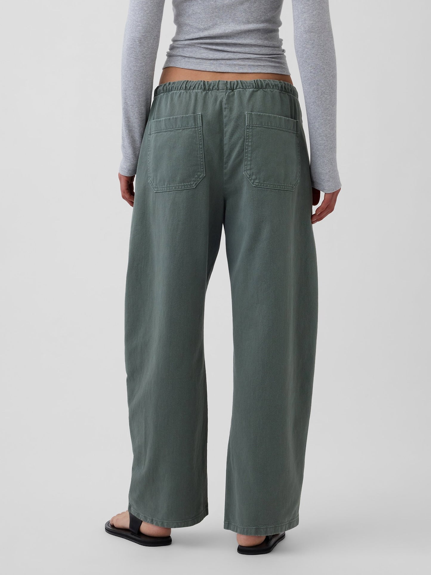 Haki Easy Double-knee Barrel Pantolon