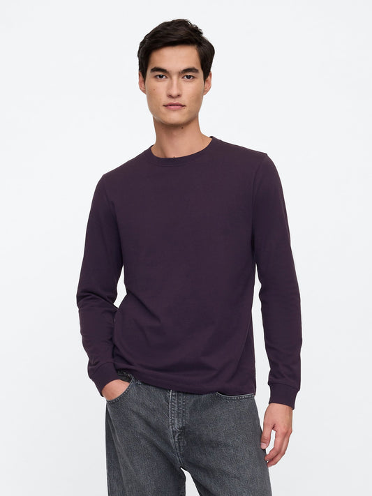 Mor Everyday Soft Bisiklet Yaka T-Shirt