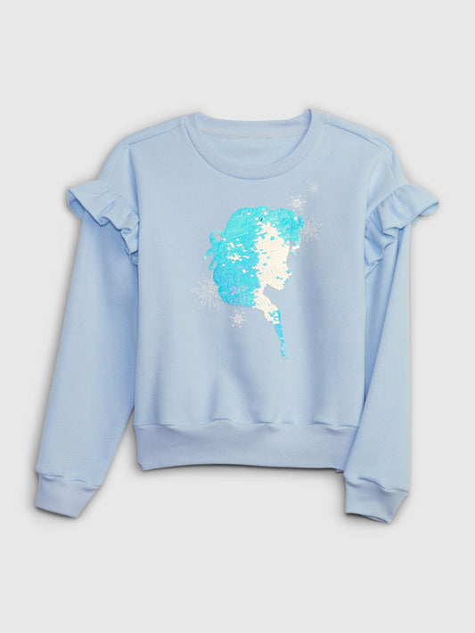 Mavi Pullu Disney Grafikli Sweatshirt