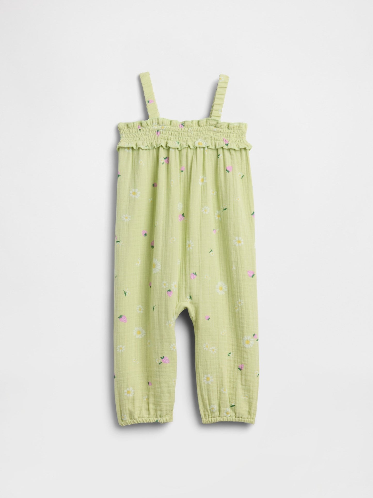 Açık Yeşil Smocked Tulum