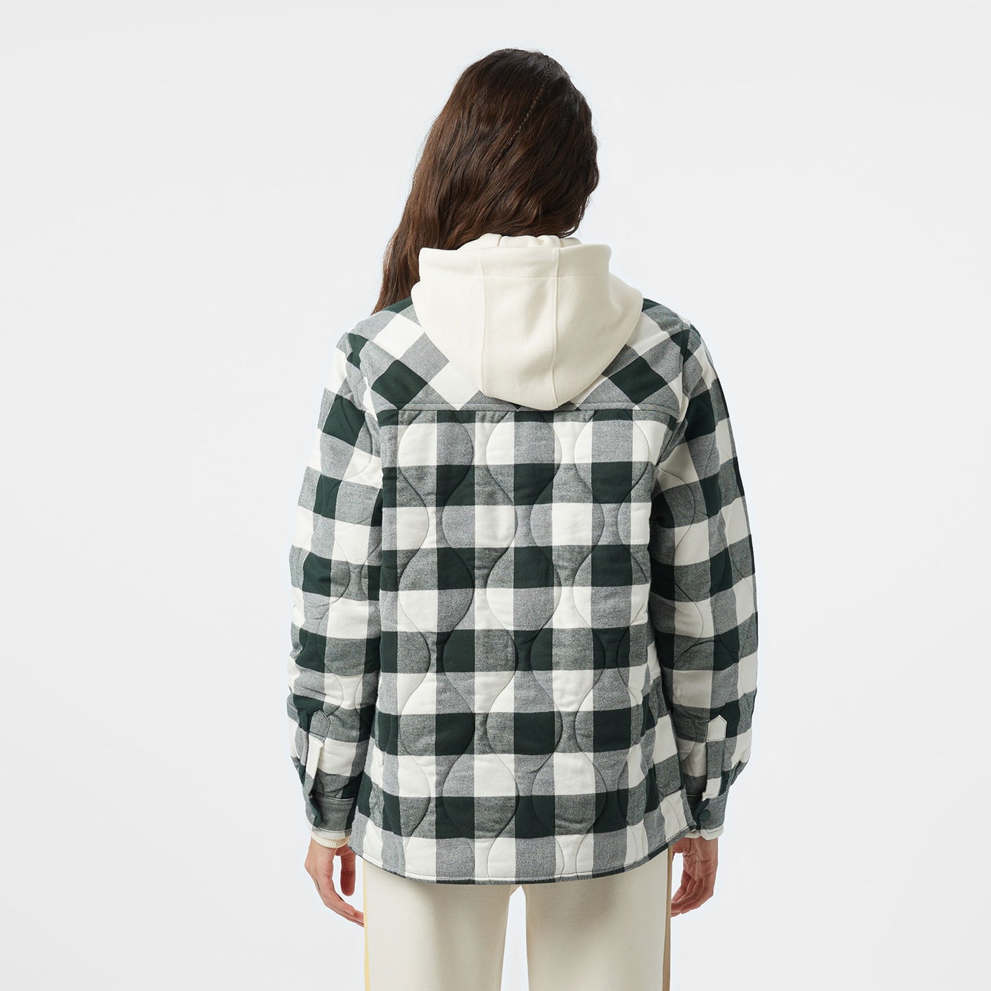 Lacoste Kadın Ekose Koyu Yeşil Gömlek