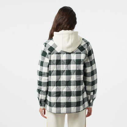 Lacoste Kadın Ekose Koyu Yeşil Gömlek