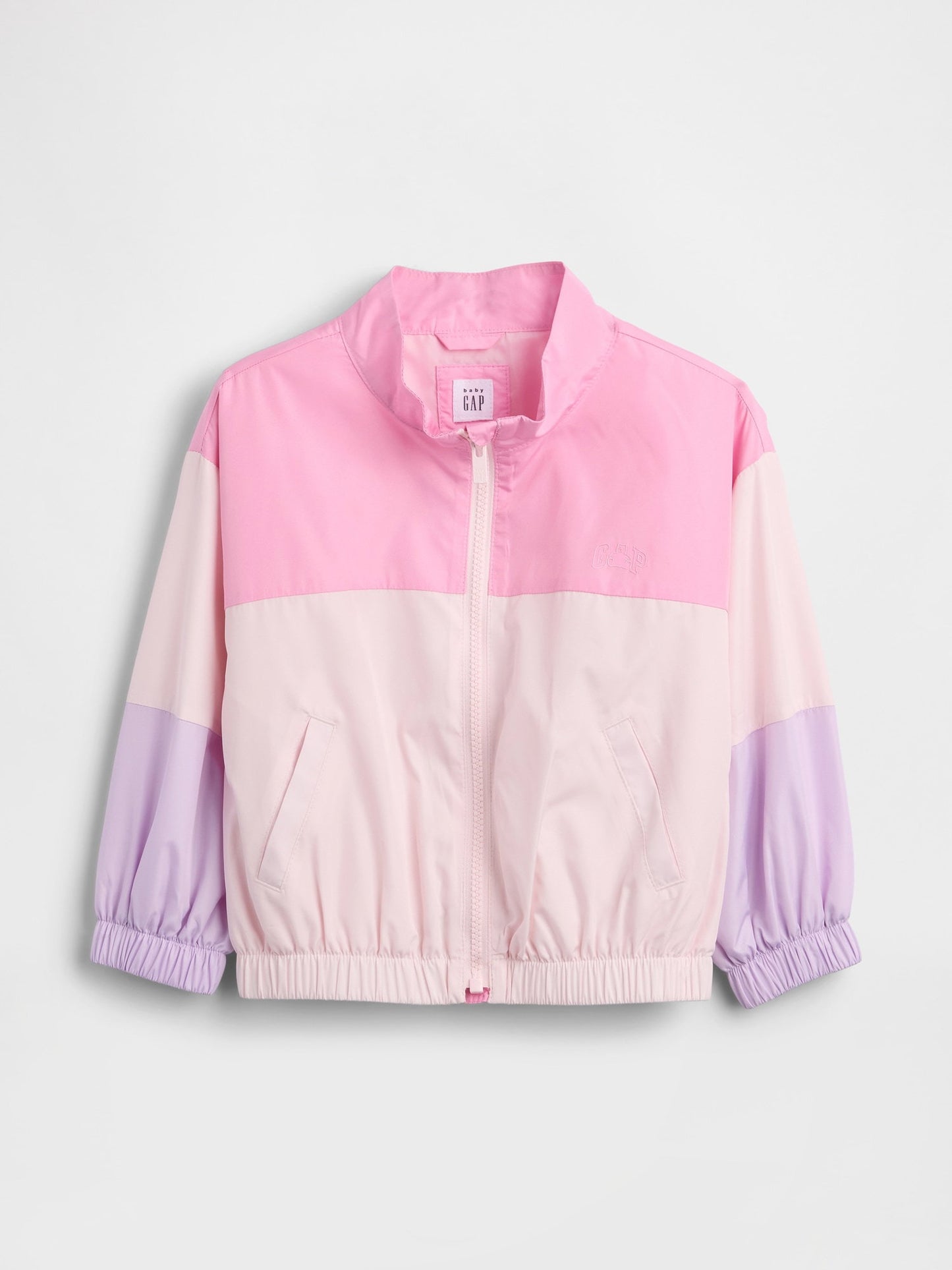 Pembe Colorblock Logo Rüzgarlık