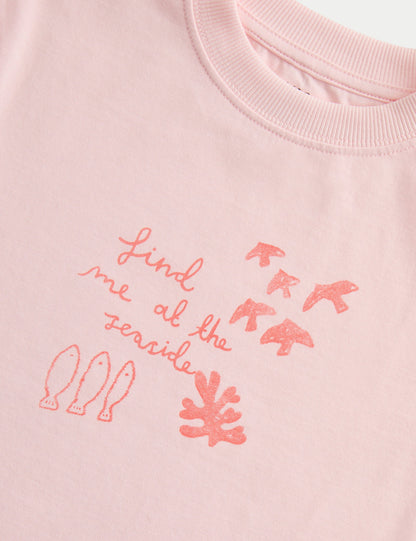 Pamuklu Desenli T-shirt