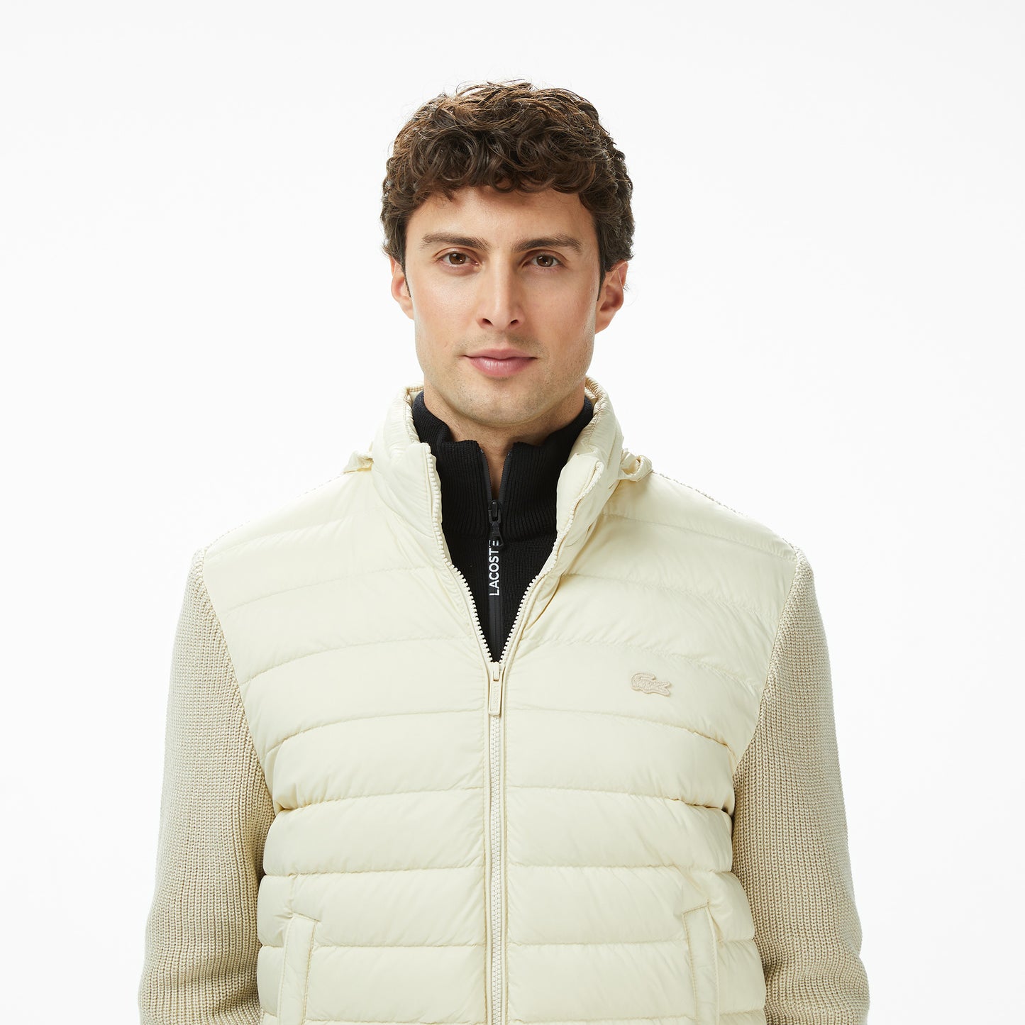 Lacoste Erkek Regular Fit Kapüşonlu Açık Kahverengi Mont