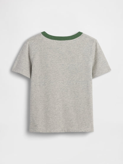 Gri Mix & Match Grafik Baskılı T-shirt