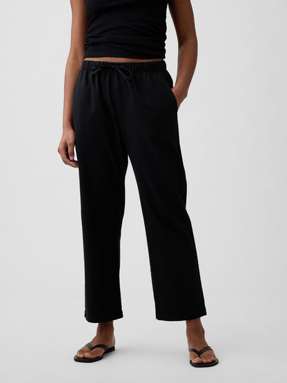Siyah Mid Rise Easy Twill Pantolon
