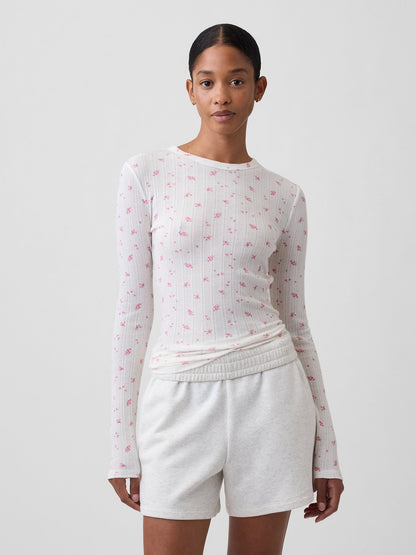 Açık Pembe Essential Fitiili Pointelle T-shirt