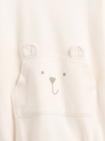 Krem Brannan Bear Detaylı Bodysuit-şapka Set
