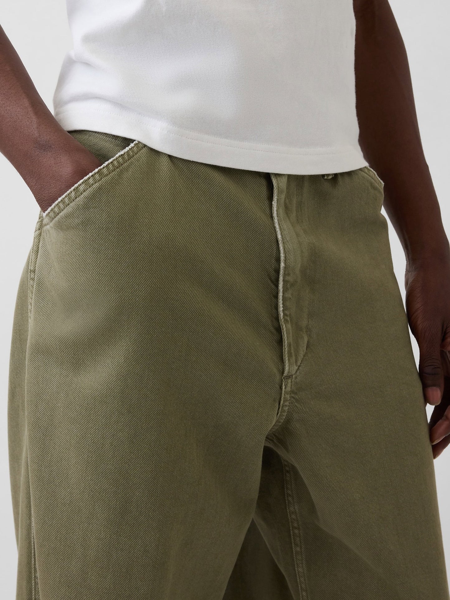 Yeşil Ultrasoft Baggy Carpenter Jean Pantolon