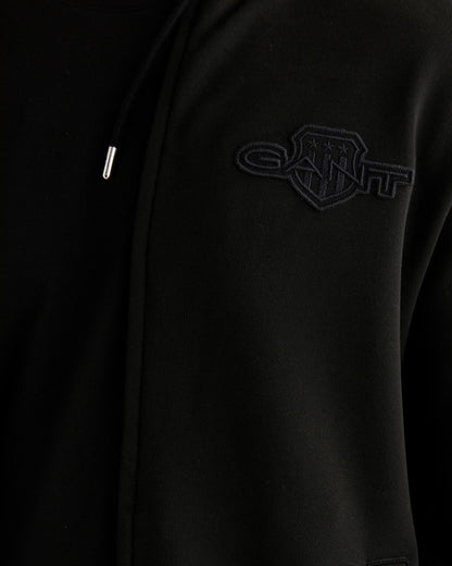 Gant Erkek Siyah Regular Fit Kapüşonlu Sweatshirt