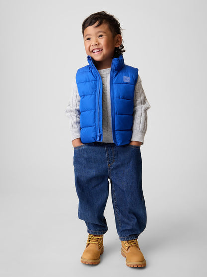 Kobalt Mavisi Puffer Şişme Yelek