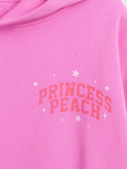 Pembe Süper Mario Vintagesoft Sweatshirt
