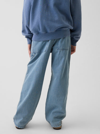Mavi Kids Baggy Çizgili Iki Dikişli Carpenter Jean Pantolon