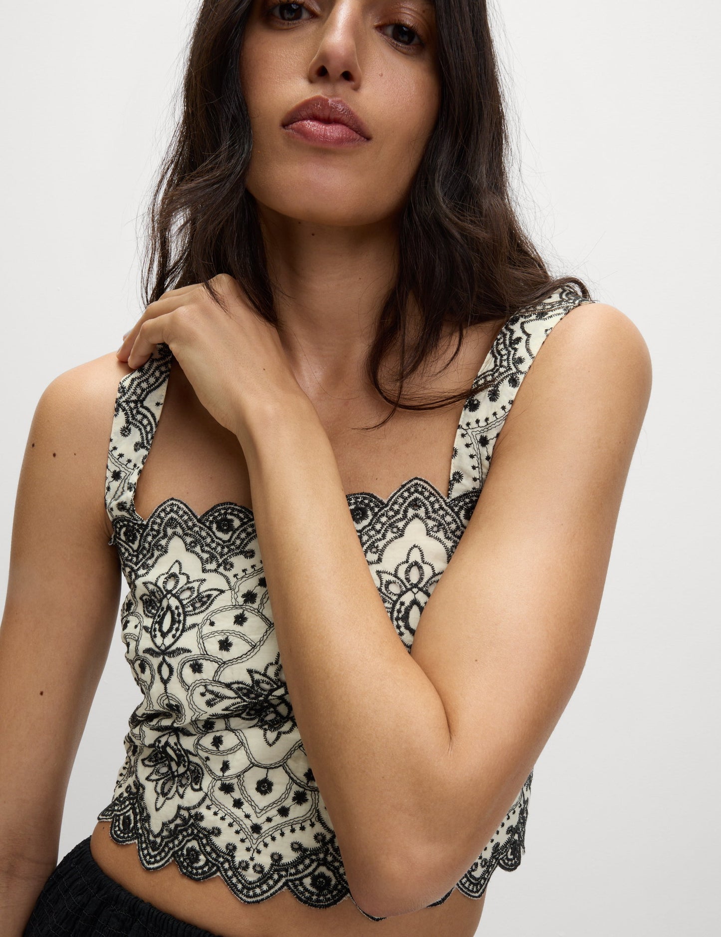 Pamuklu Slim Fit Crop Top