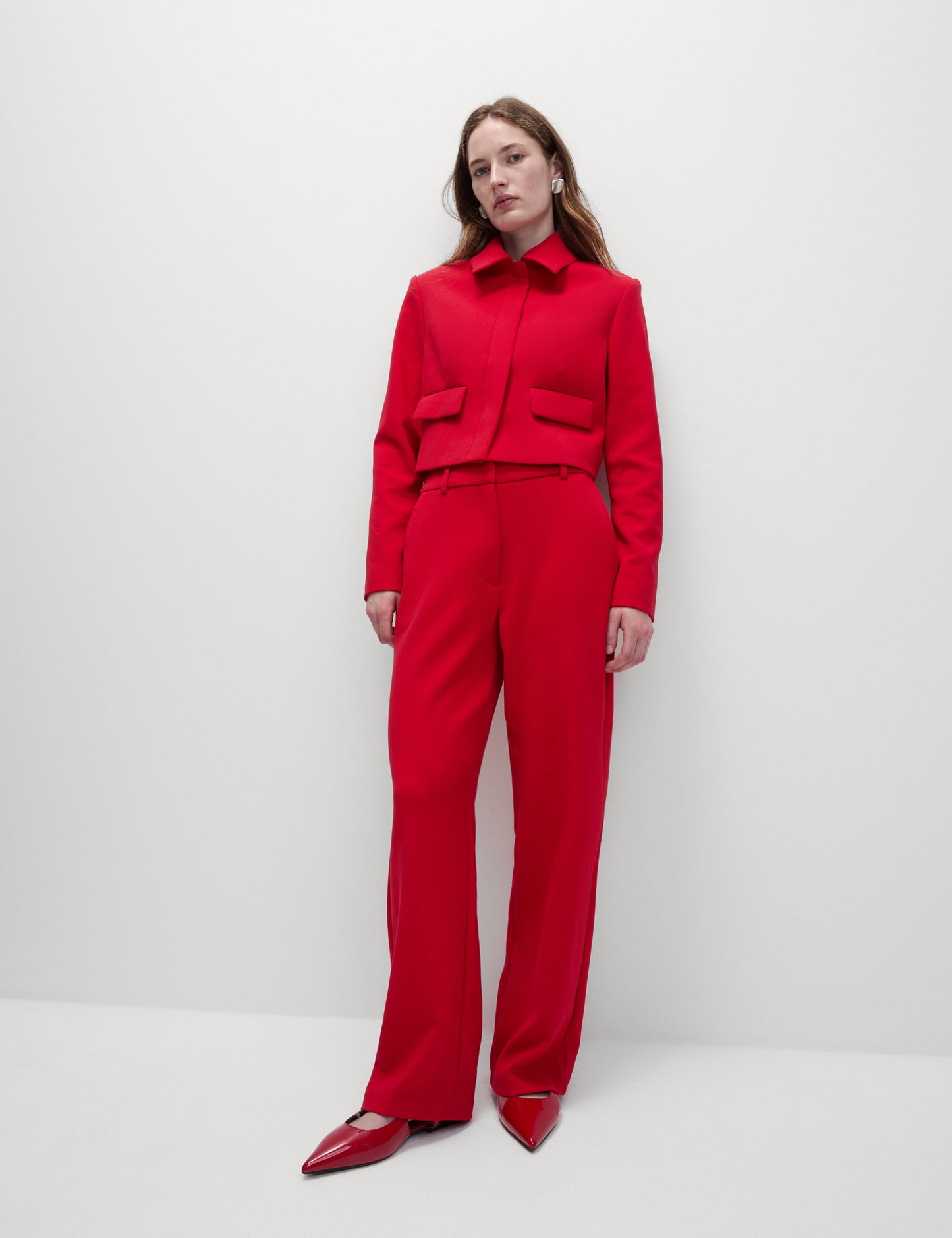 Tailored Fit Düz Kesim Pantolon