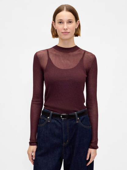 Bordo High-neck Sheer Kazak