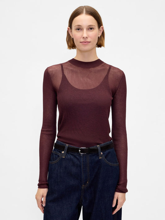 Bordo High-neck Sheer Kazak