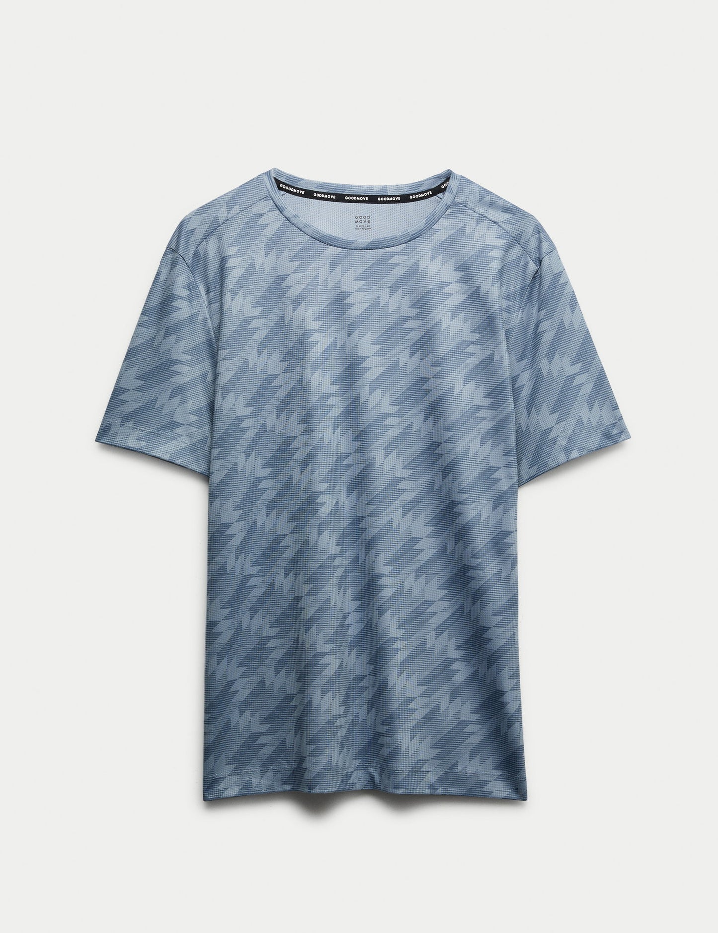 Saf Pamuklu Baskılı Bisiklet Yaka T-shirt