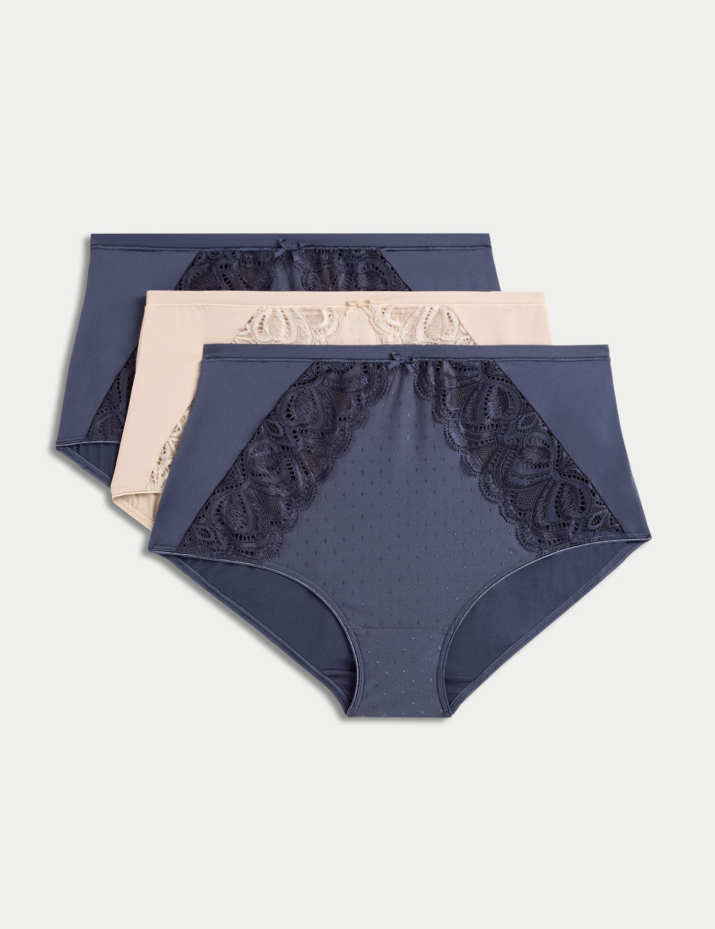 3'lü Amelia Dantelli Full Brief Külot