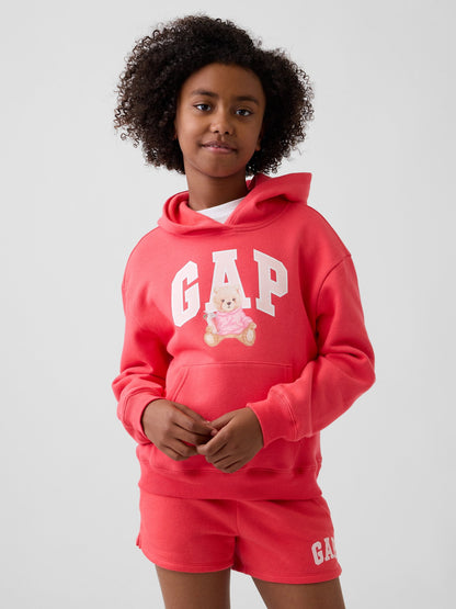 Açık Kırmızı Relaxed Gap Logo Fransız Havlu Kumaş Sweatshirt